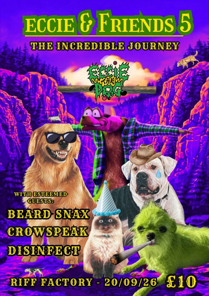 Eccie The Dog w/ Beard Snax, Crowspeak & Disinfect
