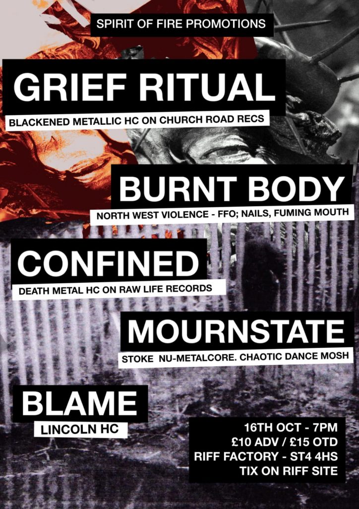 Grief Ritual / Burnt Body / Confined / Mournstate / Blame
